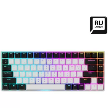 Sharkoon SKILLER SGK50 S3 Tastatur Gaming USB QWERTY Russisch Weiß