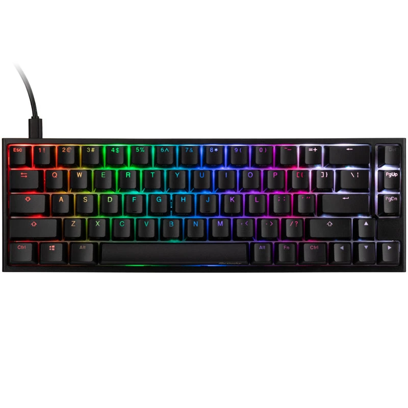 Ducky One 2 SF Gaming-Tastatur, MX-Blue, RGB LED - Schwarz (US)