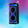 Tragbarer Lautsprecher MANTA SPK0601B100, 100 W, Bluetooth, Karaoke, drahtloses Mikrofon, Akku, Equalizer, Disco-Beleuchtung