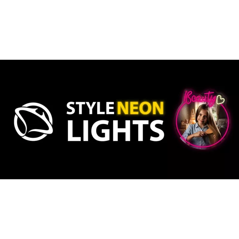 LED Neon Spiegel Licht MANTA MASNL130PK Style Neon Lights BEAUTY, pinkfarbener Akzent, dekorative Spiegelbeleuchtung