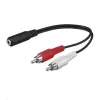Microconnect AUDALH02 Audiokabel 0,2 m 2 x Cinch 3,5 mm Rot