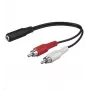 Microconnect AUDALH02 Audiokabel 0,2 m 2 x Cinch 3,5 mm Rot