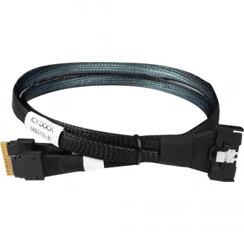 Icy Dock Kabel MCIO 8i SFF-TA-1016 auf 2x SlimSAS SFF-8654 4i Kabel 0,5 m – Kabel (MB310L-B)