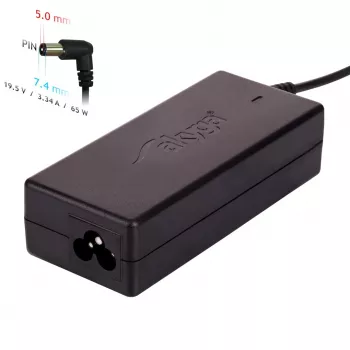 Laptop-Netzteil Akyga AK-ND-05 65W 19,5V 3,34A für DELL, 1,2m Kabel, schwarz