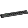 Steckdosenleiste Bachmann CONNECTUS 9x CEE7/3-Steckdosen mit 1x Schalter, 2,0 m Kabel, CEE7/7-Stecker — Schwarz
