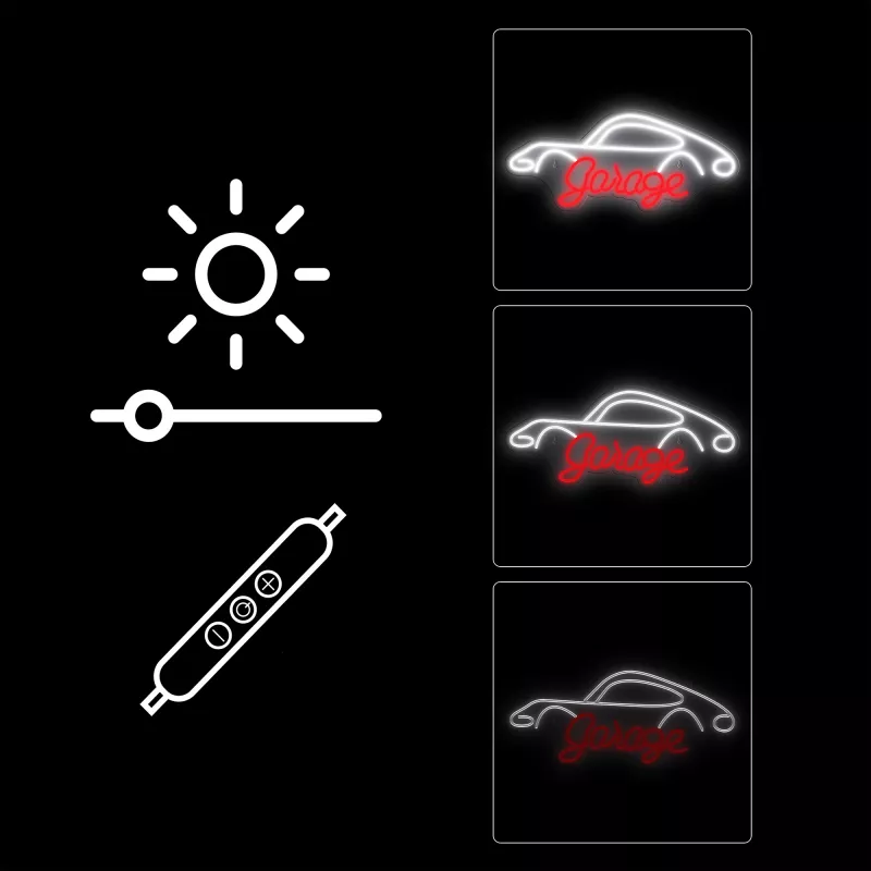 Dekorative Neonleuchte MANTA SNL95WH weiß-rot — zweifarbige Beleuchtung im Neon-Stil