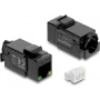 Keystone-Modul DELOCK 86609 — flach RJ-45, schwarz, 16,4×37,5×22 mm