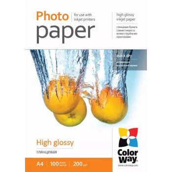 Fotopapier Glänzend Colorway PG200100A4 A4 Weiß