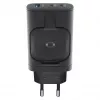 RealPower 450476 mobiles Ladegerät Powerbank, Smartwatch, Tablet Schwarz AC Kabelloses Laden Schnellladung Innenbereich