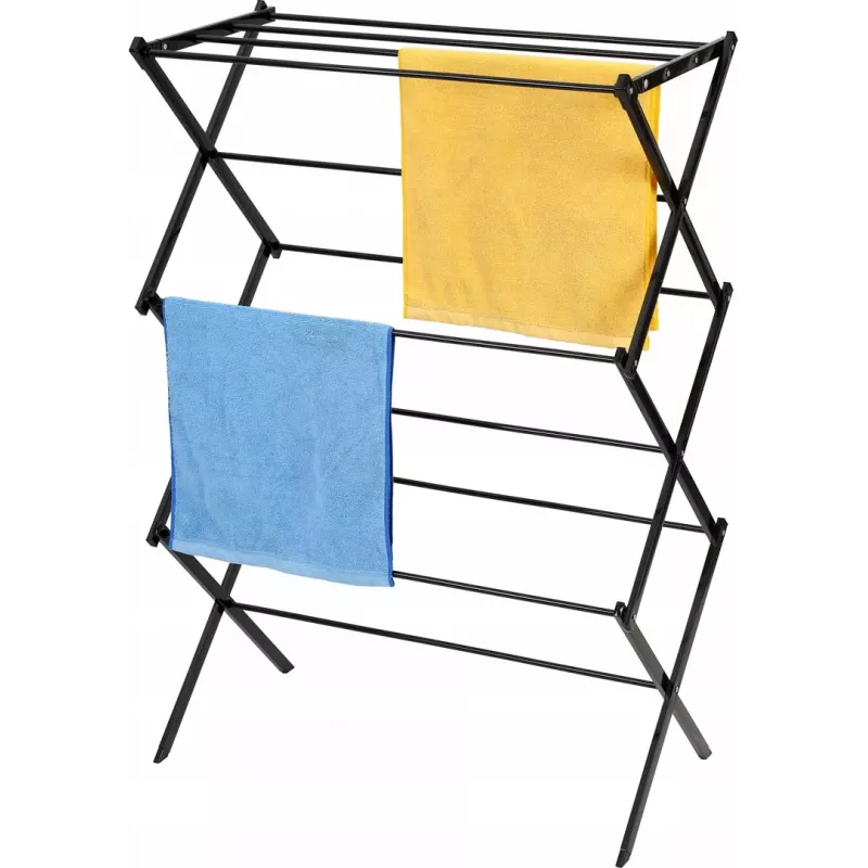 Wäscheständer PROMIS SU111 — vertikaler Indoor-Wäscheständer aus Stahl, 3 m Trockenlänge, 1000 mm Höhe, faltbar