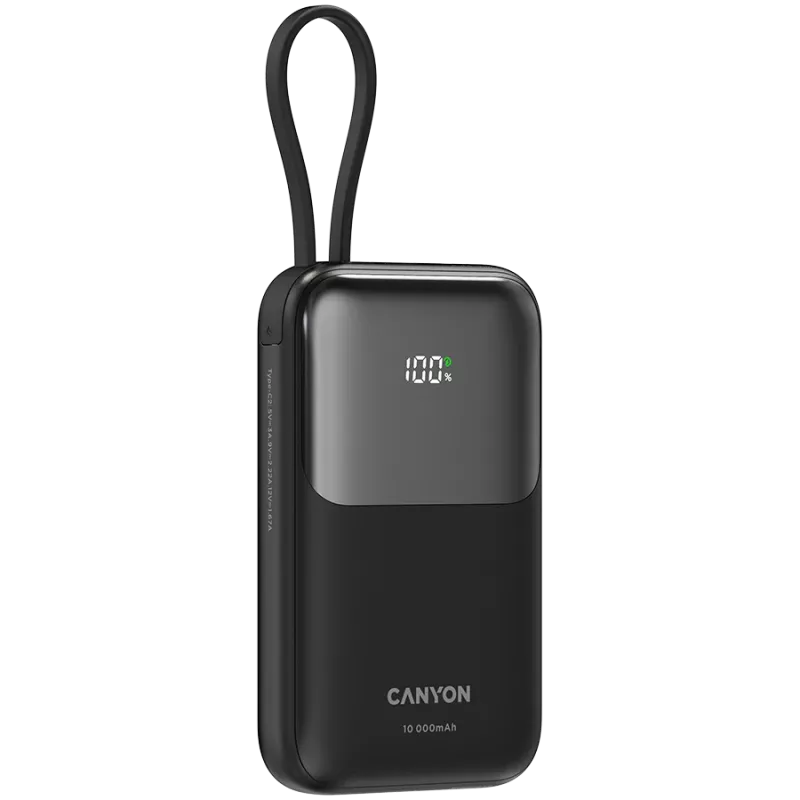 OnPower 101 mit integriertem Kabel 10000 mAh PD22.5W Schwarz