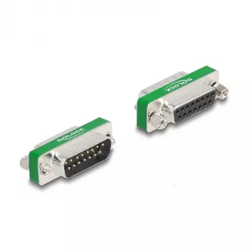 DeLOCK RF/EMI-Entstörfilter D-Sub 15 Pin Stecker auf Buchse Tiefpassfilter kapazitiv