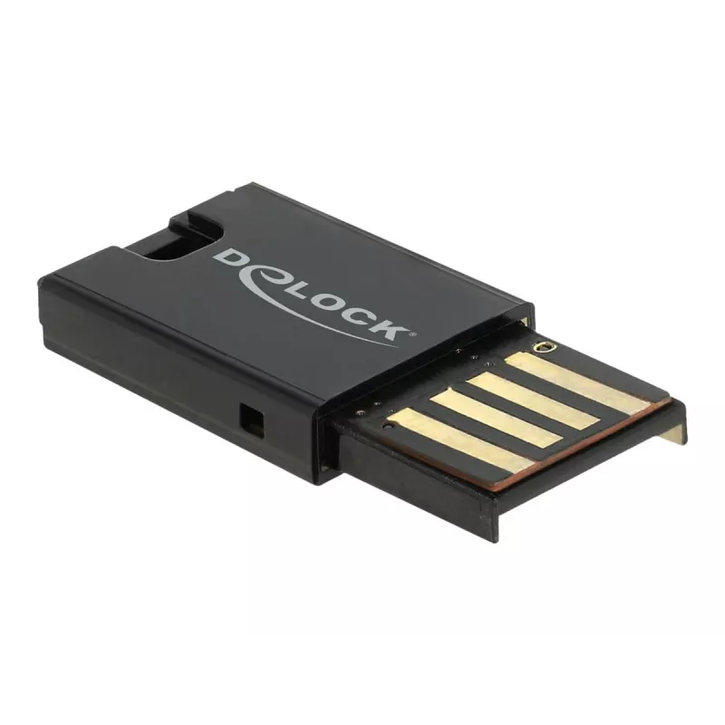 DeLOCK USB 2.0 Kartenleser Schwarz Micro SD MicroSDHC MicroSDXC 480 Mbit/s