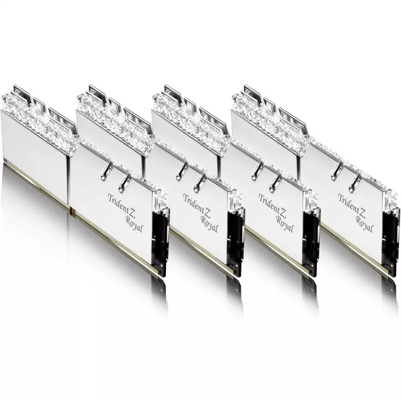 DIMM 64 GB DDR4-3600 (4x 16 GB) Quad-Kit, Speicher Silber, F4-3600C16Q-64GTRSC, Trident Z Royal, INTEL XMP