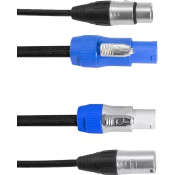 DMX Kombi-Kabel EUROLITE 30227783, P-Con auf 5-Pin XLR, 3 m Länge