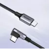Ugreen USB-C (gerade) / USB-C (gewinkelt) PD QC 60W 3A 0,5 m US255 (grau)