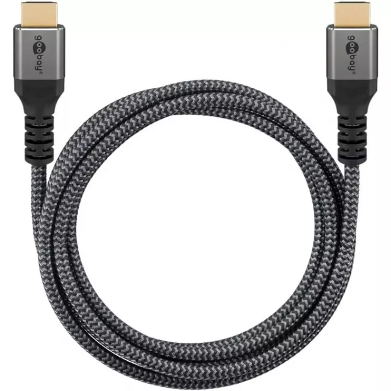 Goobay 65263 HDMI-Kabel 5 m HDMI Typ A (Standard) Grau (65263)