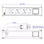 Steckdosenleiste Bachmann 916.703 — 3x CEE7/3-Steckdosen, 1x CM-Anschluss, 0,2 m Kabel