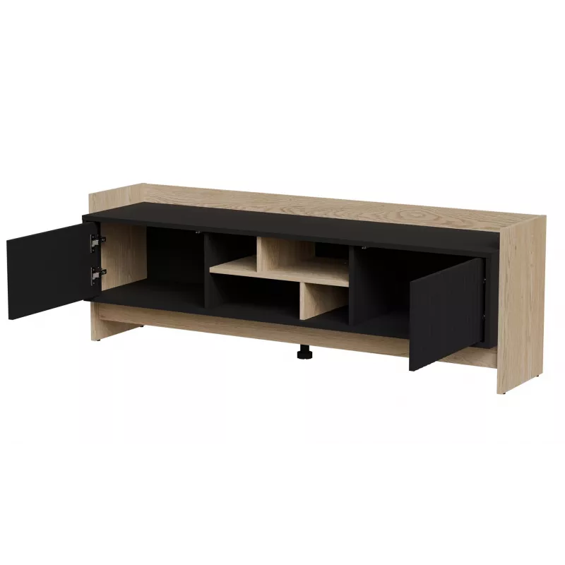 Cama RTV PORTO 2D Schrank 150x38x50 Eiche/schwarz