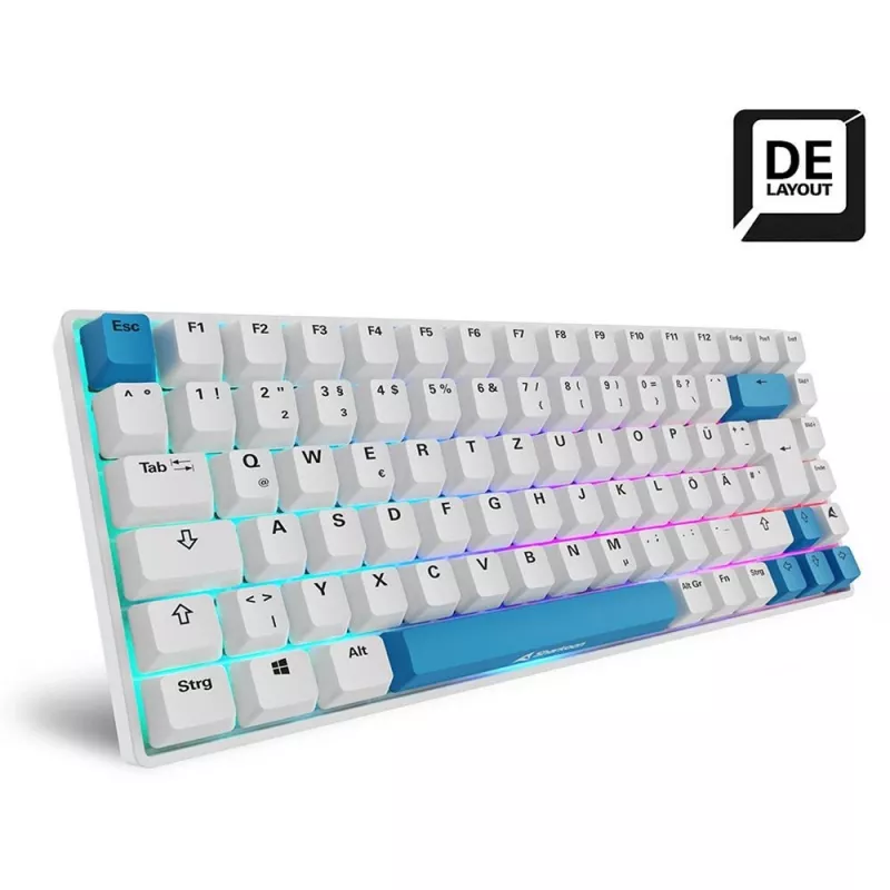 Sharkoon SKILLER SGK50 S3 PBT-Tastatur Gaming USB QWERTZ Deutsch Weiß