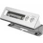 Kindermann CablePort desk² 6-fach - Steckdosen-Einbaueinheit - aufputzmontierbar - Stromversorgung x 2 - eloxiertes Aluminium (7430000062)