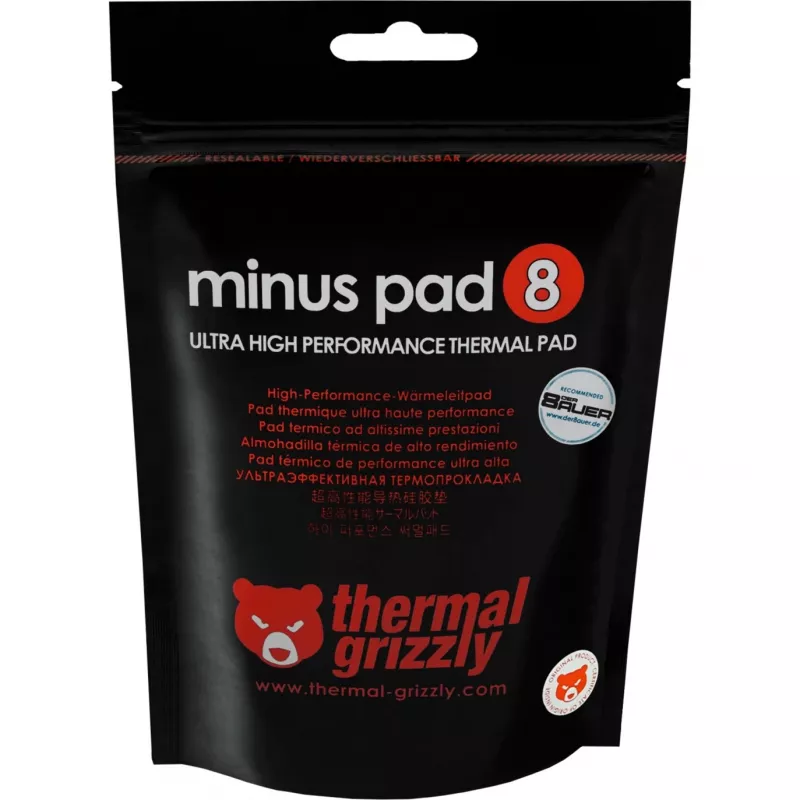 Wärmeleitpad Thermal Grizzly Minus Pad 8 8 W/m·K 120x20x3 mm