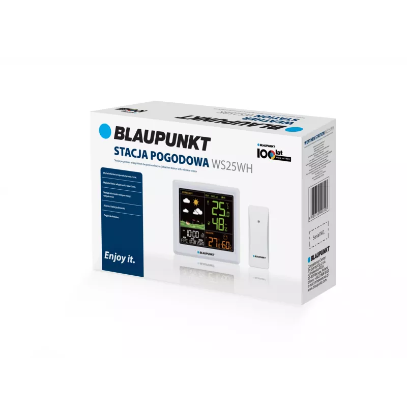 Wetterstation BLAUPUNKT WS25WH – Innen-/Außenmessungen, Funksensoren