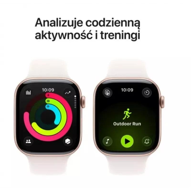 Apple Watch Series 11 GPS 46mm Roségold Aluminiumgehäuse mit Light Blush Sportarmband S/M
