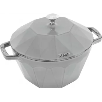 Gusseisen-Cocotte Staub Special Cocotte 2,8 L, grau, runder Dutch Oven