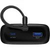 Powerbank 20.000 mAh, integriertes USB-C-Kabel 13 cm, 30 Watt (schwarz, 20 Ah, 1x USB-A, 2x USB-C, PD, QC)