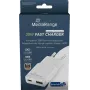 MediaRange MRMA125 Ladegerät 30W 2-Port (1x USB-A, 1x USB-C, GaN) weiß