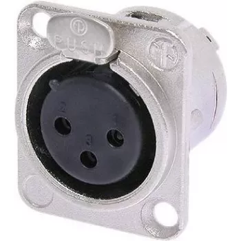 Neutrik NTR-NC3FDL1 - -30 - 80 °C - Schwarz - Silber - UL - UL 94 HB - IEC 61076-2-103 - IP 40 - IEC 68-2-20 (NC3F-DL-1)