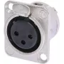 Neutrik NTR-NC3FDL1 - -30 - 80 °C - Schwarz - Silber - UL - UL 94 HB - IEC 61076-2-103 - IP 40 - IEC 68-2-20 (NC3F-DL-1)