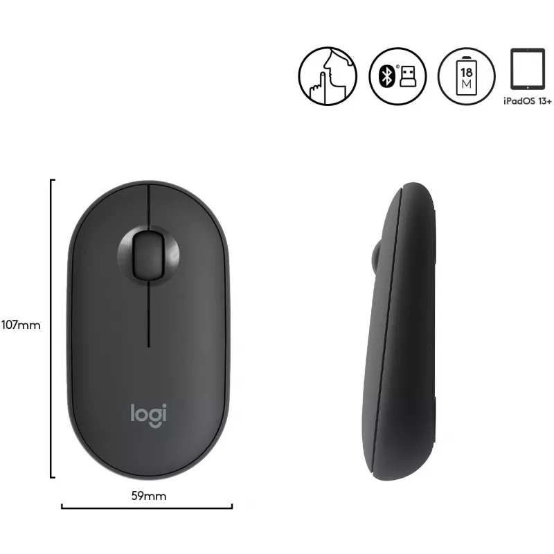 Maus USB Optisch Kabellos M350/GRAPHITE 910-005718 Logitech
