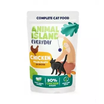 ANIMAL ISLAND Hähnchen in Brühe Katzenfutter Monopack 40x85g