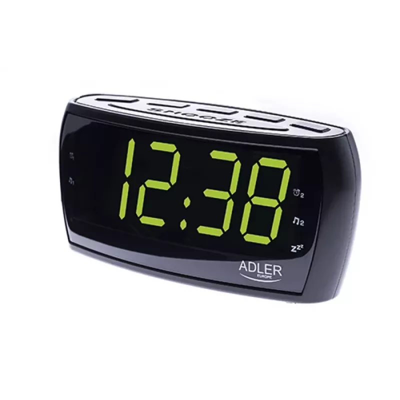 Weckerradio Adler AD 1121 — Weckerradio, FM/AM-Tuner, LED-Anzeige, Batterie-Backup, schwarz