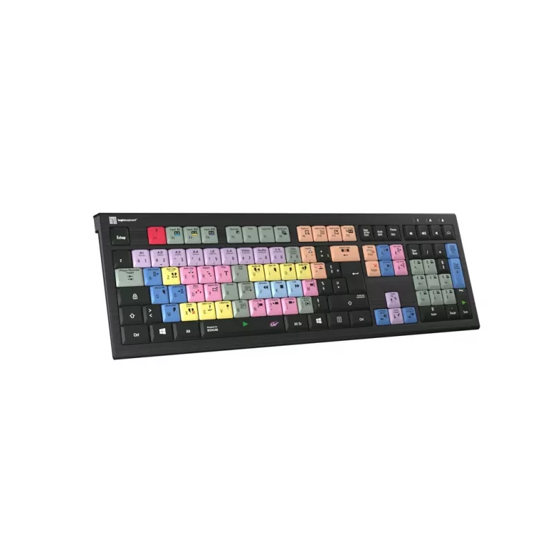 Logickeyboard LKB-EDIUS-A2PC-FR Tastatur Universal USB AZERTY Französisch Schwarz