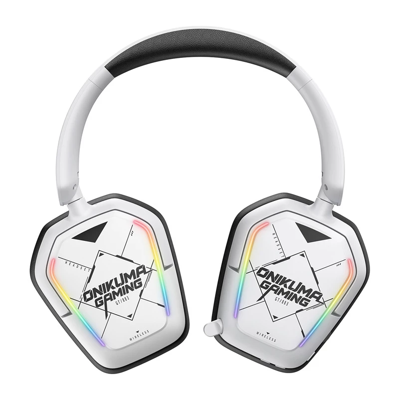 Kabelgebundenes/kabelloses Headset Onikuma GT883 weiß — Bluetooth- und Kabelverbindung, Over-Ear-Design