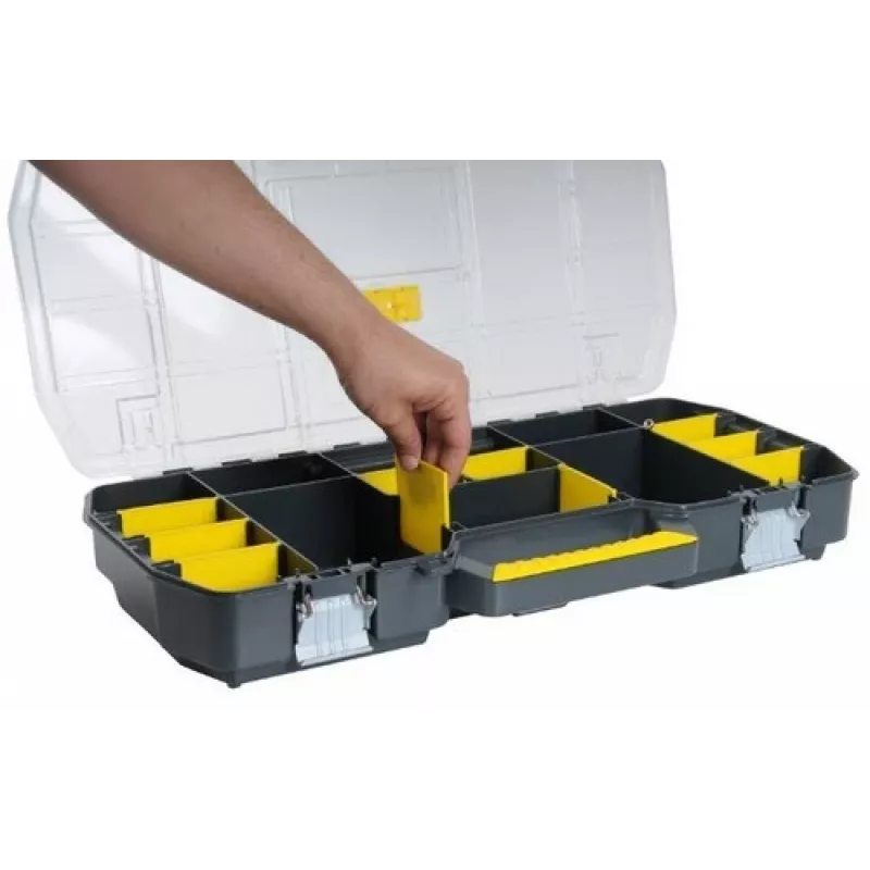 Stanley 1-97-514 Kleinteile-/Werkzeugkiste Schwarz, Transparent