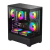 Computer-Gehäuse Darkflash C365 (schwarz) mit 5 enthaltenen Lüftern