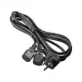 Akyga AK-PC-04A Stromverteilerkabel CEE 7/7 auf 2x IEC C13, 1,8 m, Schwarz