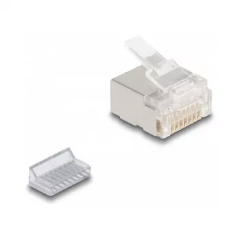 DeLOCK RJ45 Modularstecker Cat.6A für schlank- und Flachkabel 100er-Set