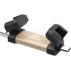 USB-Flash-Laufwerk Silicon Power DS72 250 GB, USB 3.2 Gen 2 Typ-A / Typ-C, Aluminium/Gummikappe, gold