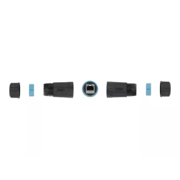 Netzwerkkabel DeLOCK 86693 RJ45 auf RJ45 Cat.6A wasserdicht Schwarz