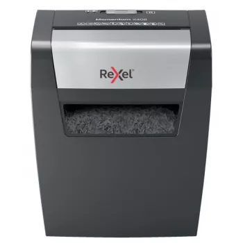 Rexel Momentum X406 Aktenvernichter mit Kreuzschnitt P4, Partikelschnitt, 4 x 28 mm, 15 L, 125 Blatt, 70 dB, Tasten