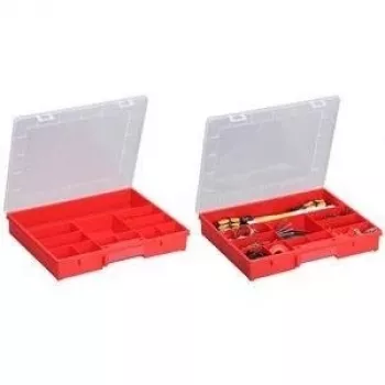 Sortierbox allit EuroPlus Basic 37/12 rot Polypropylen schlagfest – 37 Fächer