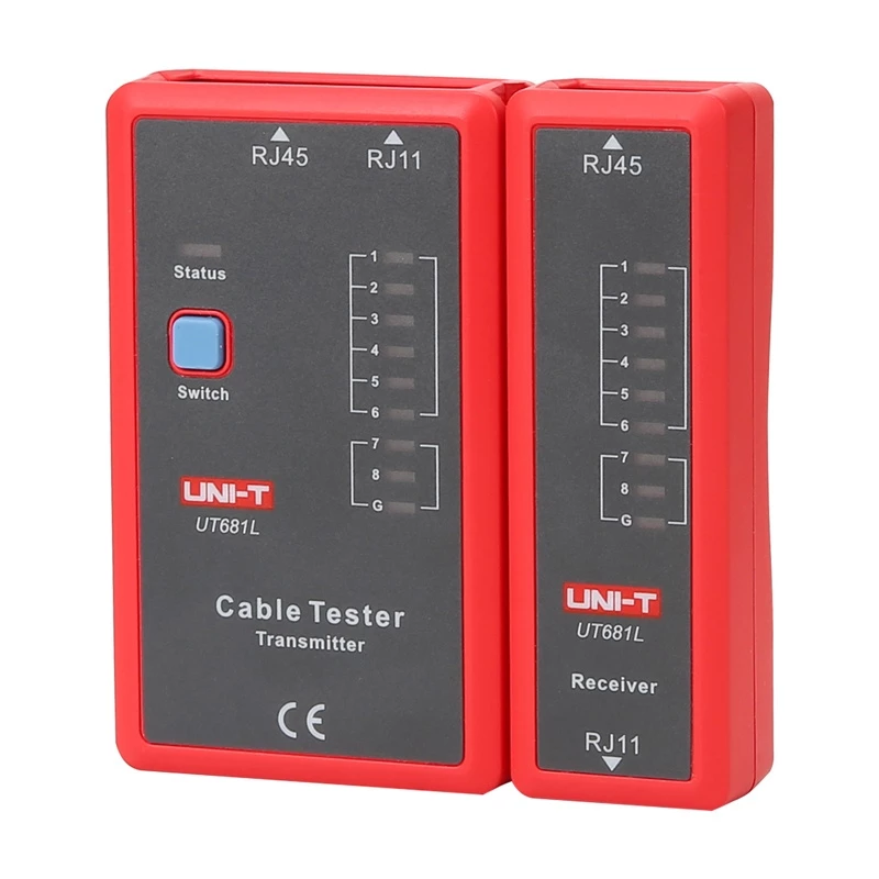 Netzwerkkabeltester Unit UT681L für RJ45- und RJ11-Stecker, Durchgangs- und Verdrahtungsprüfung