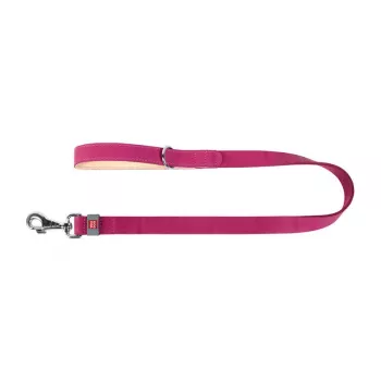 WAUDOG Hundeleine aus Naturleder, 25 mm breit, 122 cm lang, pink
