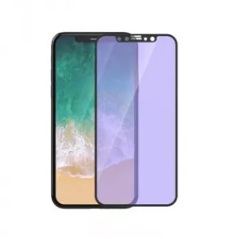 Gehärtetes Glas Displayschutz Devia für iPhone XS/X 5,8 Zoll Anti-Blaulicht Vollbild Schwarz