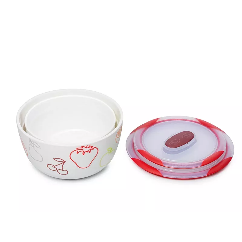 Schüssel-Set OURSSON BS4781RC/DC Rund Keramik 3L Weiß 2 Stk.